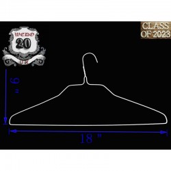 White Shirt Hanger with Shape (White 18in.) 